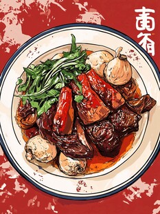 香辣卤味拼盘诱人食欲