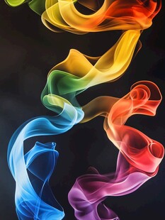 五彩烟雾舞动奇幻画面