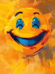 油画风笑脸表情符号