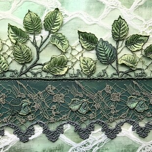 绿叶蕾丝花纹精美织物