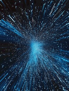 蓝色星芒宇宙动态背景图