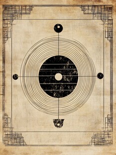 复古风水罗盘图案设计