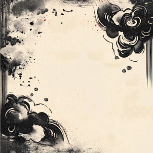水墨风中式云纹背景图