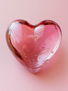 心形粉晶摆件 梦幻浪漫