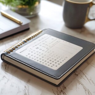 精致桌面的日程笔记本