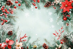 圣诞装饰边框背景图