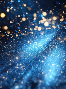 梦幻蓝色光斑粒子背景