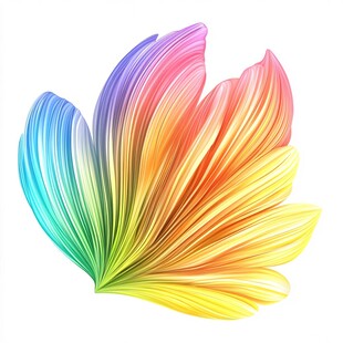 梦幻多彩花瓣插画