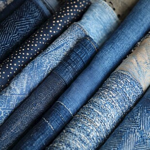 多样牛仔布料纹理展示