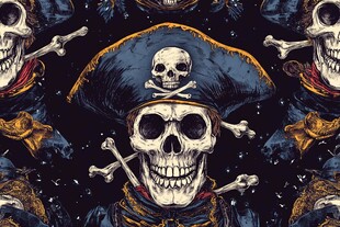 海盗骷髅图案 神秘又酷炫