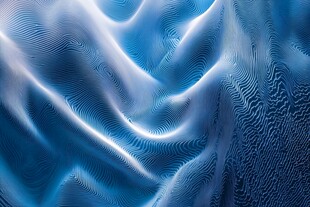 蓝色梦幻波纹纹理背景图