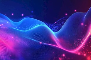 梦幻炫彩流体波浪背景图