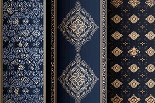 复古黑金几何花纹图案集