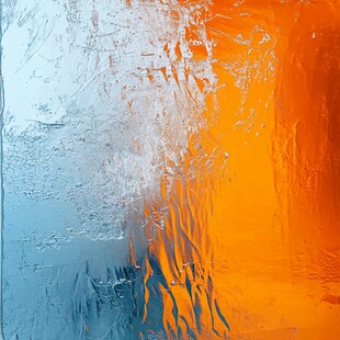 冰橙交融的梦幻纹理