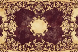 复古华丽花纹装饰背景图
