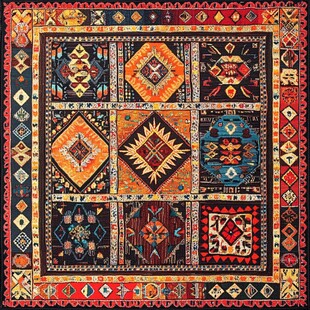 传统民族风精美刺绣地毯