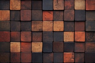 复古色调方形砖块拼接图案