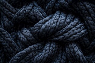 深蓝粗毛线交织纹理
