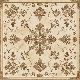 欧式复古花纹方形装饰图案