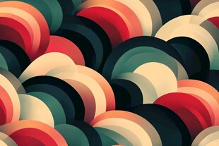 多彩弧形图案背景纹理