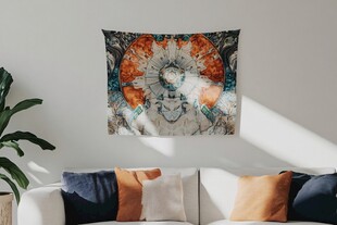 艺术挂毯装点温馨客厅空间