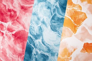 三色梦幻纹理大理石图案