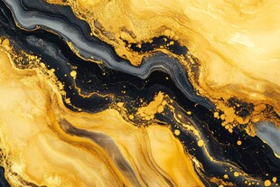 黑金流韵抽象艺术纹理图