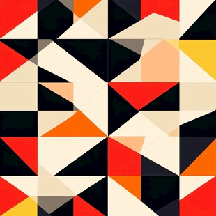 几何色块抽象图案设计