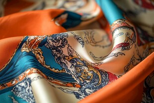 精美印花丝绸方巾