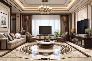 豪华大气客厅室内装修效果图
