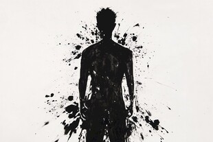 墨韵人形剪影艺术画面