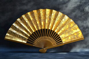 金色折扇 古典雅致之美