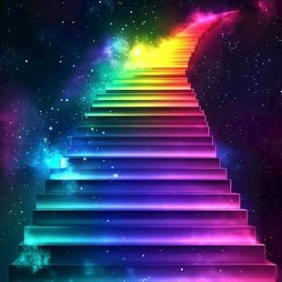 梦幻星空阶梯 绚丽色彩之旅