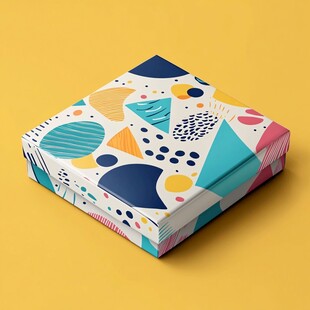 多彩几何图案礼品包装盒