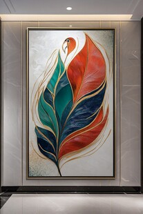 火烈鸟羽毛艺术装饰画
