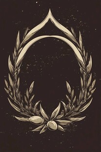 复古风格橄榄枝装饰图案