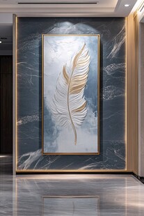羽毛艺术画装点时尚空间