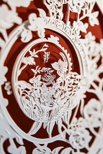 中式花鸟剪纸艺术作品