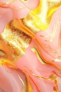 梦幻金粉交织流体纹理