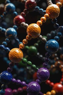 多彩串珠特写