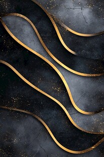 黑金曲线抽象背景图