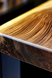 精致木纹桌面特写