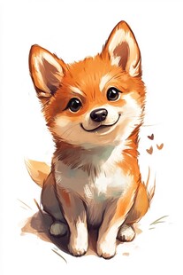 可爱柴犬萌态十足