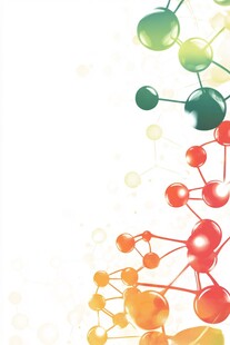 多彩分子结构背景图