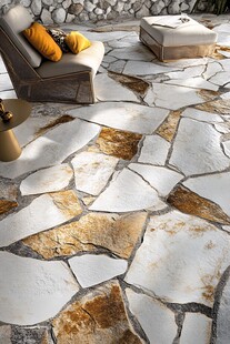 户外不规则石材地面景观