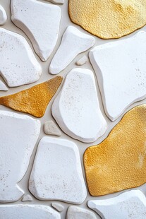 白黄拼贴不规则石块纹理