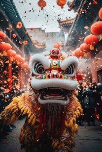 舞狮闹春 喜庆氛围拉满