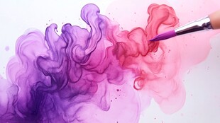 画笔晕染出梦幻色彩