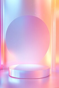 梦幻渐变光效产品展示台