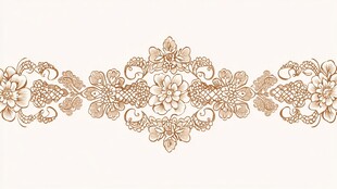 金色精美花卉花边图案